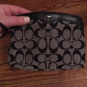 Coach signature wristlet purse